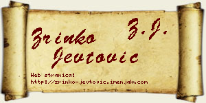Zrinko Jevtović vizit kartica